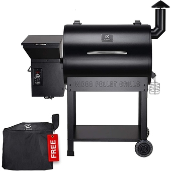 Best Buy Z GRILLS ZPG-7002B Wood Pellet Grill & Smoker 8 in 1 BBQ Grill Auto Temperature Control 2020 Upgrade, 694 sq in Black offer