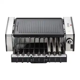 Best Buy Omnia Electric Indoor Smokeless Kebab Grill and Non-Stick Top Grill BBQ - Black and Stainless Steel offer