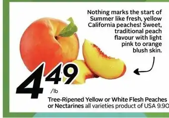 Sobeys Tree-Ripened Yellow Or White Flesh Peaches offer