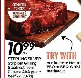 Sobeys Sterling Silver Striploin Grilling Steak offer