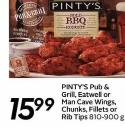 Sobeys Pinty's Pub & Grill,Eatwell Or Man Cave Wings offer