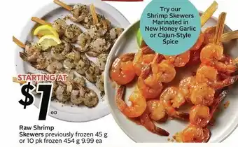 Sobeys Raw Shrimp Skewers offer