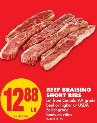 No Frills Beef Braising Short Ribs offer