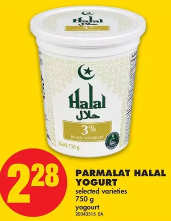 No Frills Parmalat Halal Yogurt offer