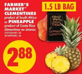 No Frills Farmer's Market Clementines or Pineapple offer