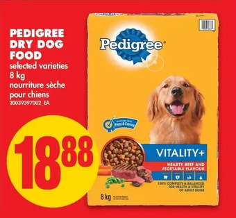 No Frills Pedigree Dry Dog Food offer