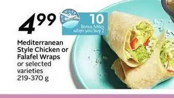 Sobeys Mediterranean Style Chicken Or Falafel Wraps offer