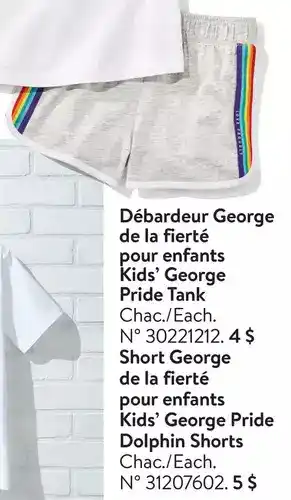 Walmart Kids' George Pride Dolphin Shorts offer