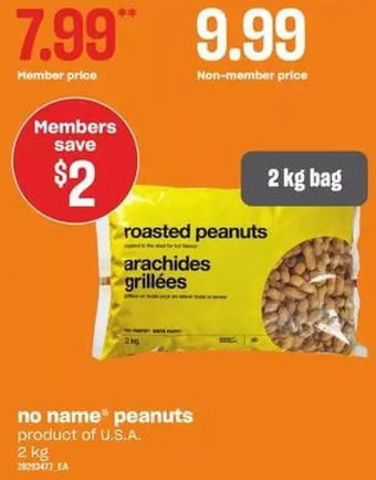 Loblaws No Name Peanuts offer