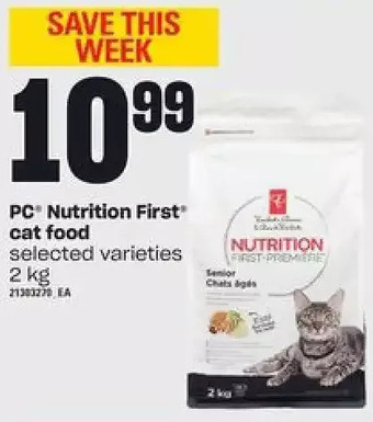 Loblaws PC Nutrition First Cat Food offer