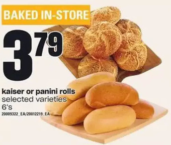Loblaws Kaiser or Panini Rolls offer