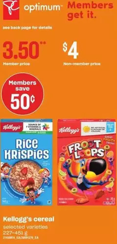 Loblaws Kellogg's Cereal offer