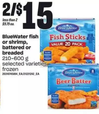 Loblaws Bluewater Fish or Shrimp, Battered or Breaded offer
