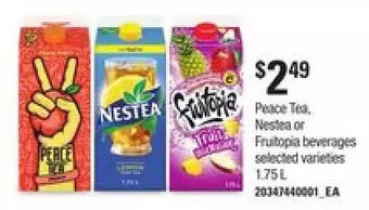 Loblaws Peace Tea, Nestea or Fruitopia Beverages offer