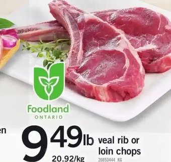 Fortinos Veal Rib or Loin Chops offer