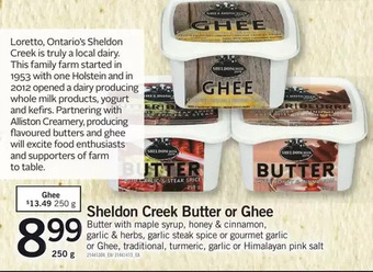 Fortinos Sheldon Creek Butter or Ghee offer