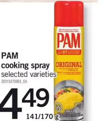 Fortinos Pam Cooking Spray offer