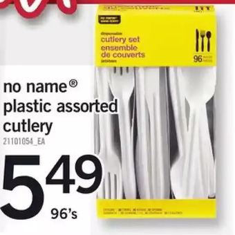 Fortinos No Name Plastic Cutlery offer