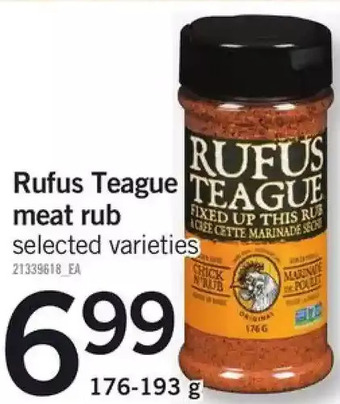 Fortinos Rufus Teague Meat Rub offer