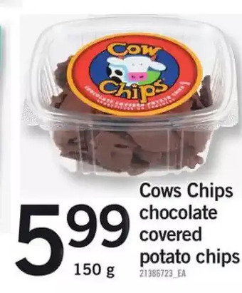 Fortinos Cows Chips Chocolate Covered Potato Chips offer