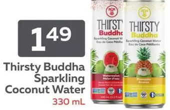 Fortinos Thirsty Buddha Sparkling Coconut Water offer