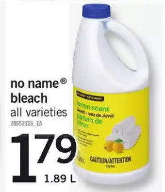 Fortinos No Name Bleach offer