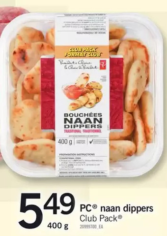 Fortinos PC Naan Dippers offer