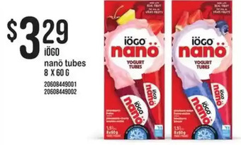 Fortinos Iögo Nanö Tubes offer