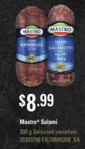 Fortinos Mastro Salami offer