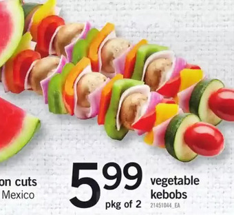 Fortinos Vegetable Kebobs offer
