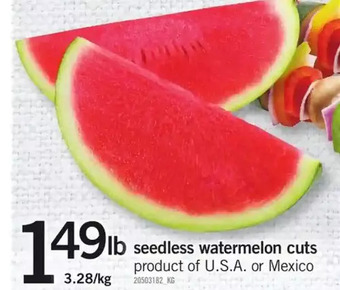 Fortinos Seedless Watermelon Cuts offer