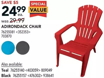 RONA Adirondack Chair offer