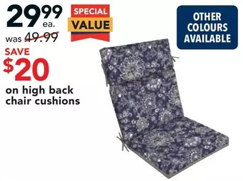 RONA High Back Chair Cushions offer