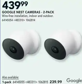RONA Google Nest Cameras - 2-Pack | 1-Pack offer