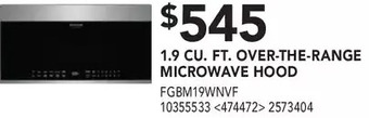 RONA 1.9 Cu. Ft. over-the-Range Microwave Hood offer