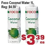 Top Food Supermarket Foco Coconut Water offer