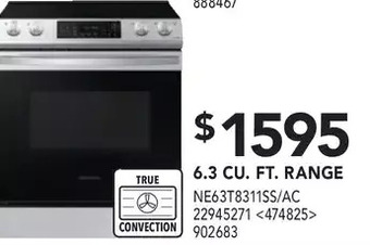 RONA Samsung 6.3 Cu. Ft. Range offer