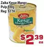 Top Food Supermarket Zaika Kesar Mango Pulp offer