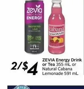 Sobeys Zevia Energy Drink Or Tea offer