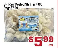Top Food Supermarket Sh Raw Peeled Shrimp offer