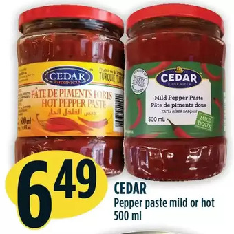 Marché Adonis Cedar Pepper Paste Mild or Hot offer
