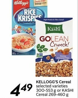 Sobeys Kellogg's Cereal offer