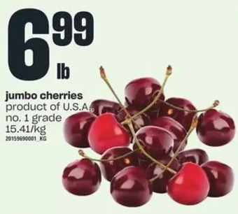 Independent Grocer Jumbo Cherries offer
