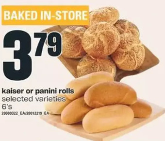 Independent Grocer Kaiser or Panini Rolls offer