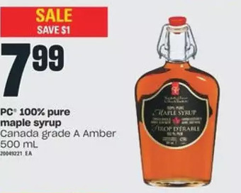 Independent Grocer PC 100% Pure Maple Syrup offer