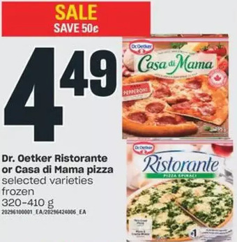 Independent Grocer Dr. Oetker Ristorante or Casa Di Mama Pizza offer