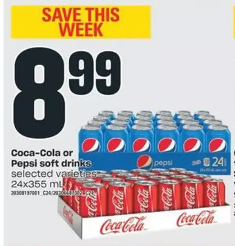 Independent Grocer Coca-Cola or Pepsi Soft Drinks offer