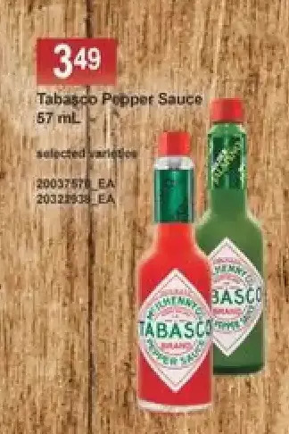Independent Grocer Tabasco Pepper Sauce offer