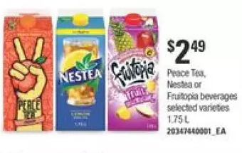 Independent Grocer Peace Tea, Nestea or Fruitopia Beverages offer