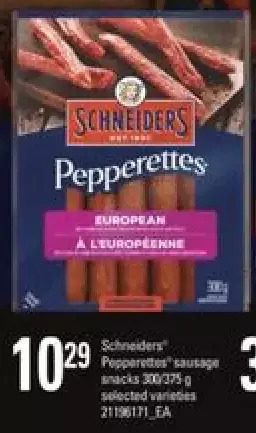 Independent Grocer Schneiders Pepperettes Sausage Snacks offer